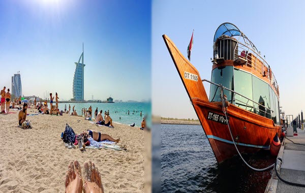 Dubai City Tour + Dinner in Marina Dhow Cruise - From Abu Dhabi 
