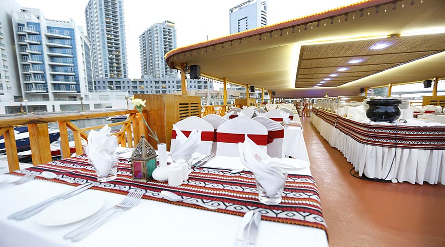 Dhow Cruise in Dubai Marina with Dinner + Arabian Desert Safari